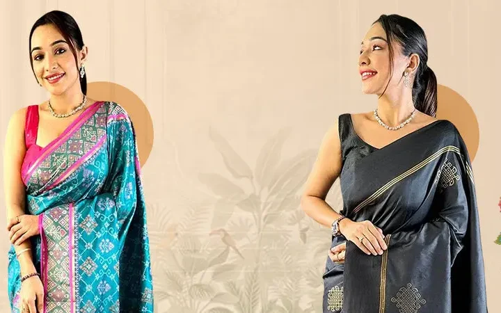pink saree for women